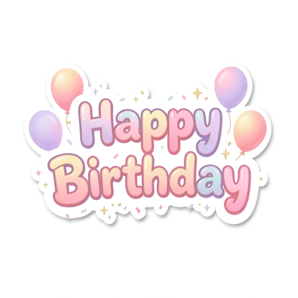 Free Happy Birthday Sticker Template to Edit Online