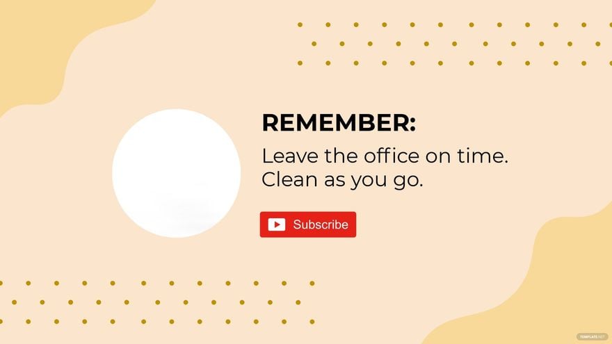 Free Office Tips Youtube End Screen Template