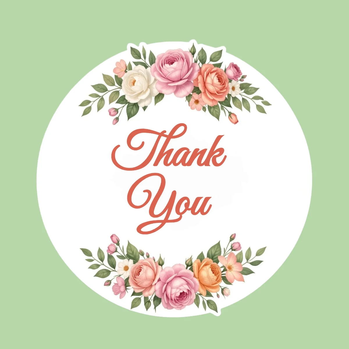Free Business Thank You Sticker Template to Edit Online