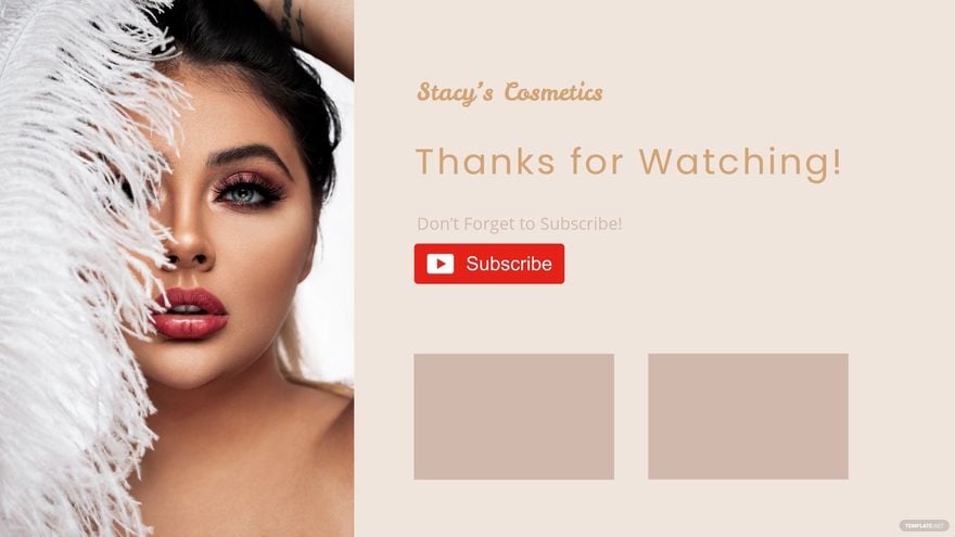 Free Cosmetics Channel Youtube End Screen Template