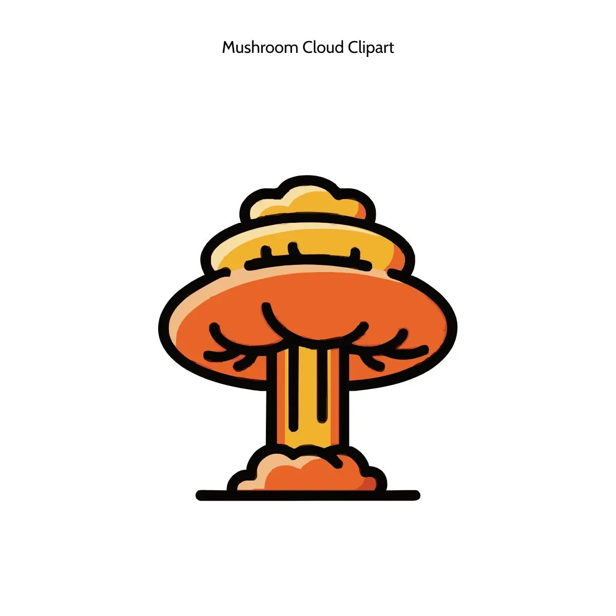 Free Mushroom Cloud Clipart Template to Edit Online