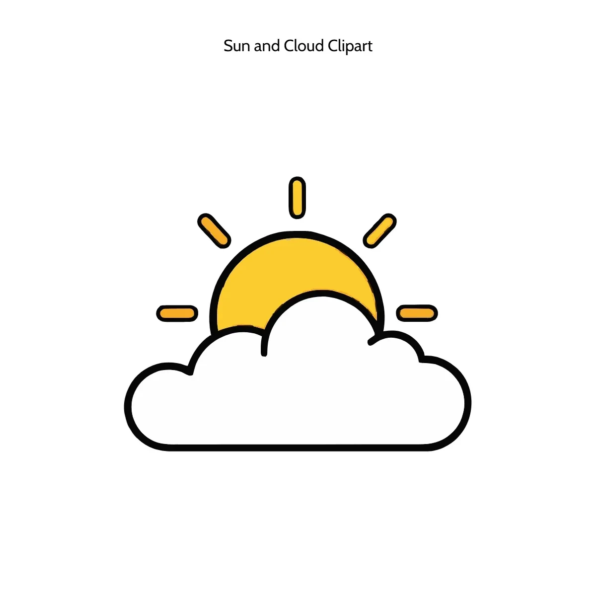 Free Sun and Cloud Clipart Template to Edit Online