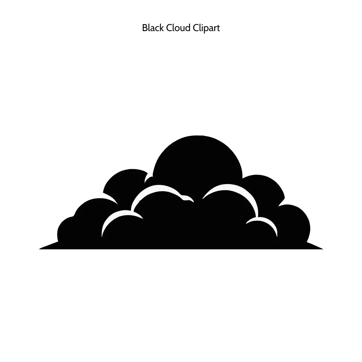 Free Black Cloud Clipart Template to Edit Online