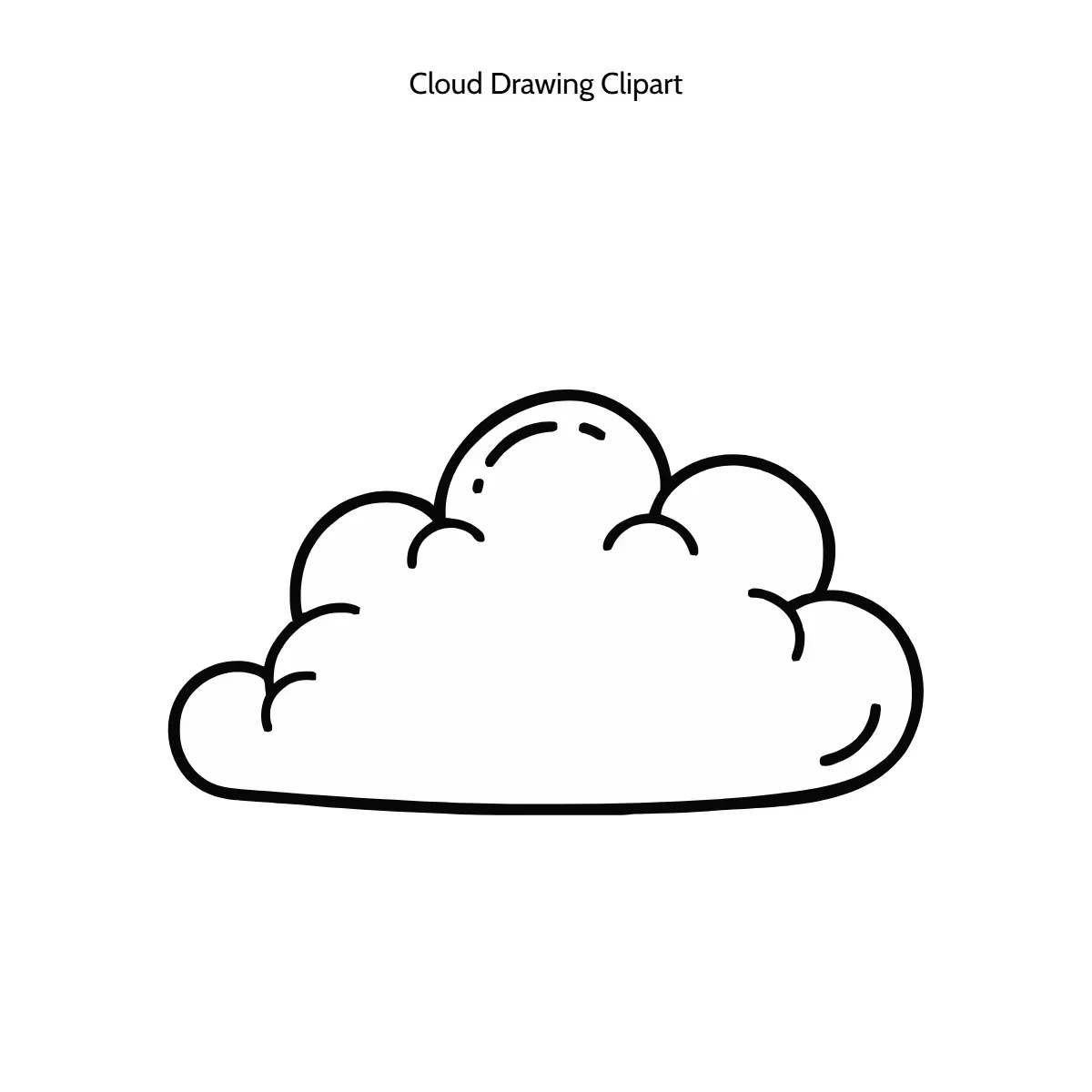 Free Cloud Drawing Clipart Template to Edit Online
