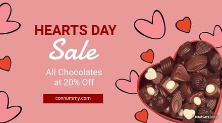 Valentines Day Sale Facebook App Ad Template