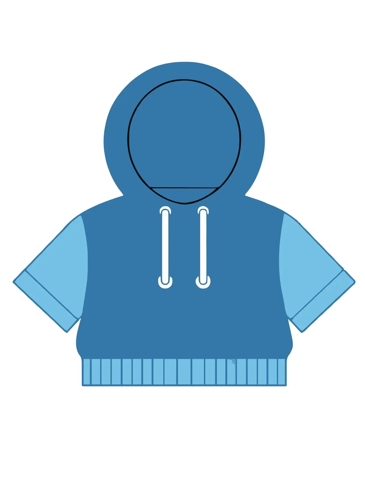 Free Cropped Hoodie Template to Edit Online