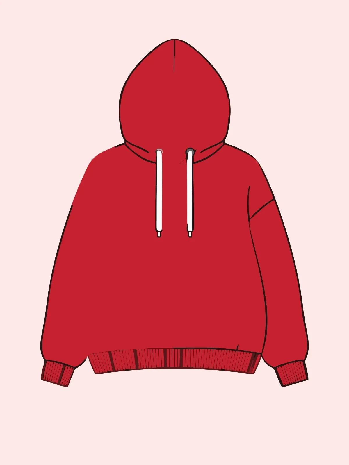 Free Red Hoodie Template to Edit Online