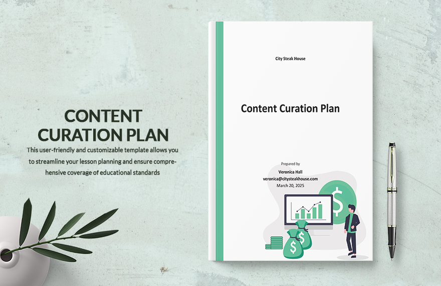 Content Curation Plan Template in Word, Google Docs, Apple Pages