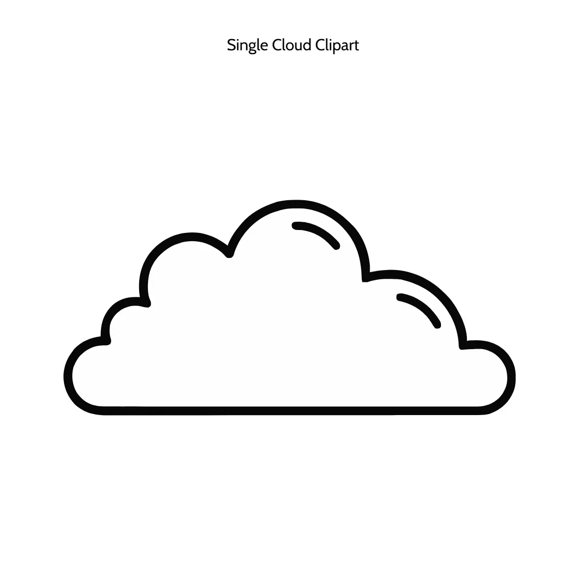 Free Single Cloud Clipart Template to Edit Online