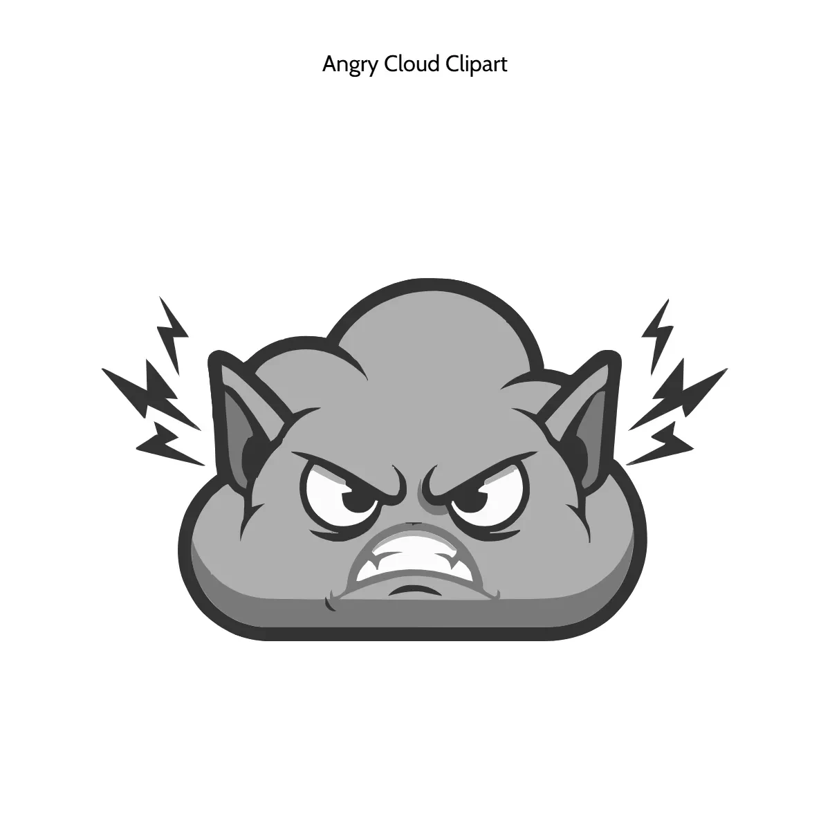 Free Angry Cloud Clipart Template to Edit Online