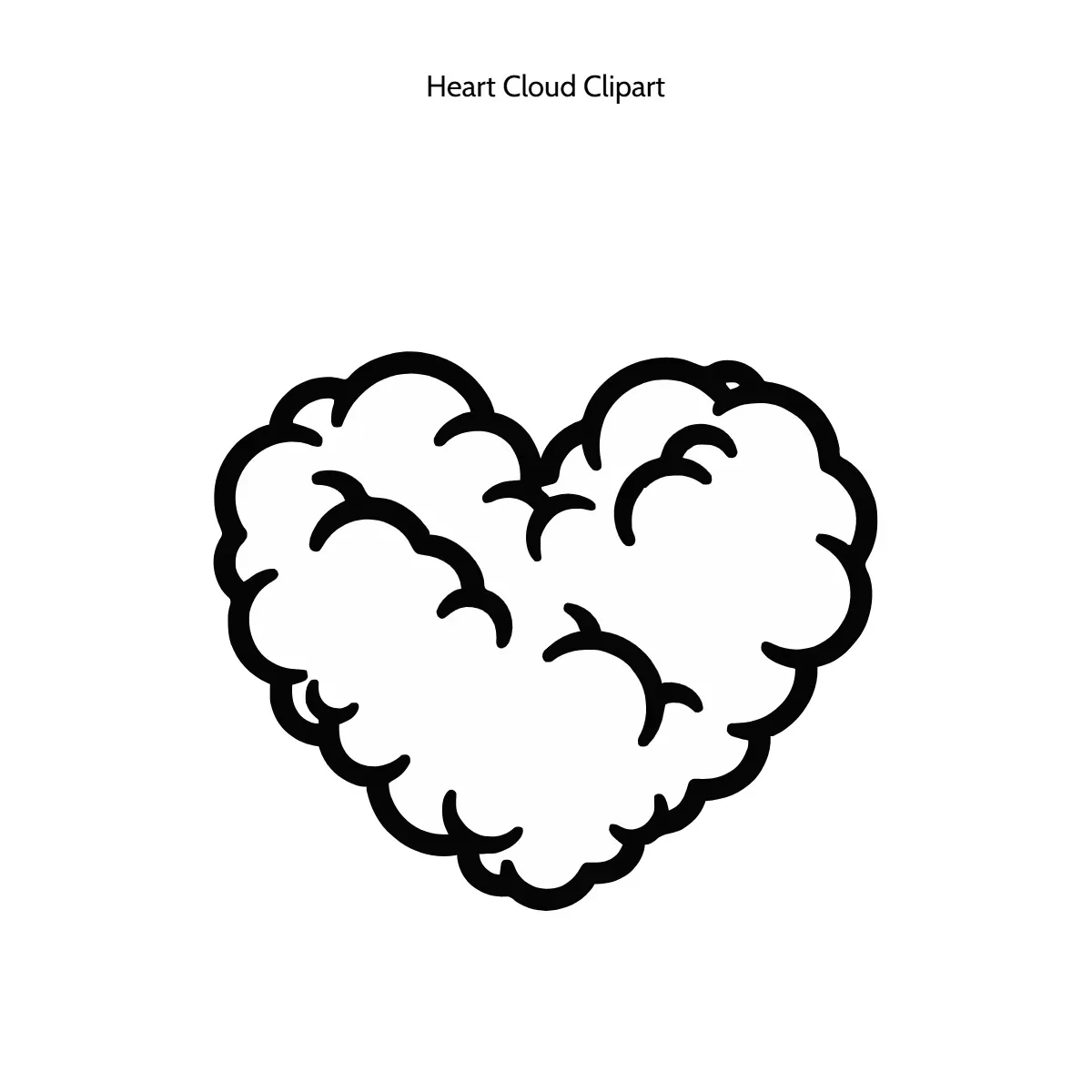 Free Heart Cloud Clipart Template to Edit Online
