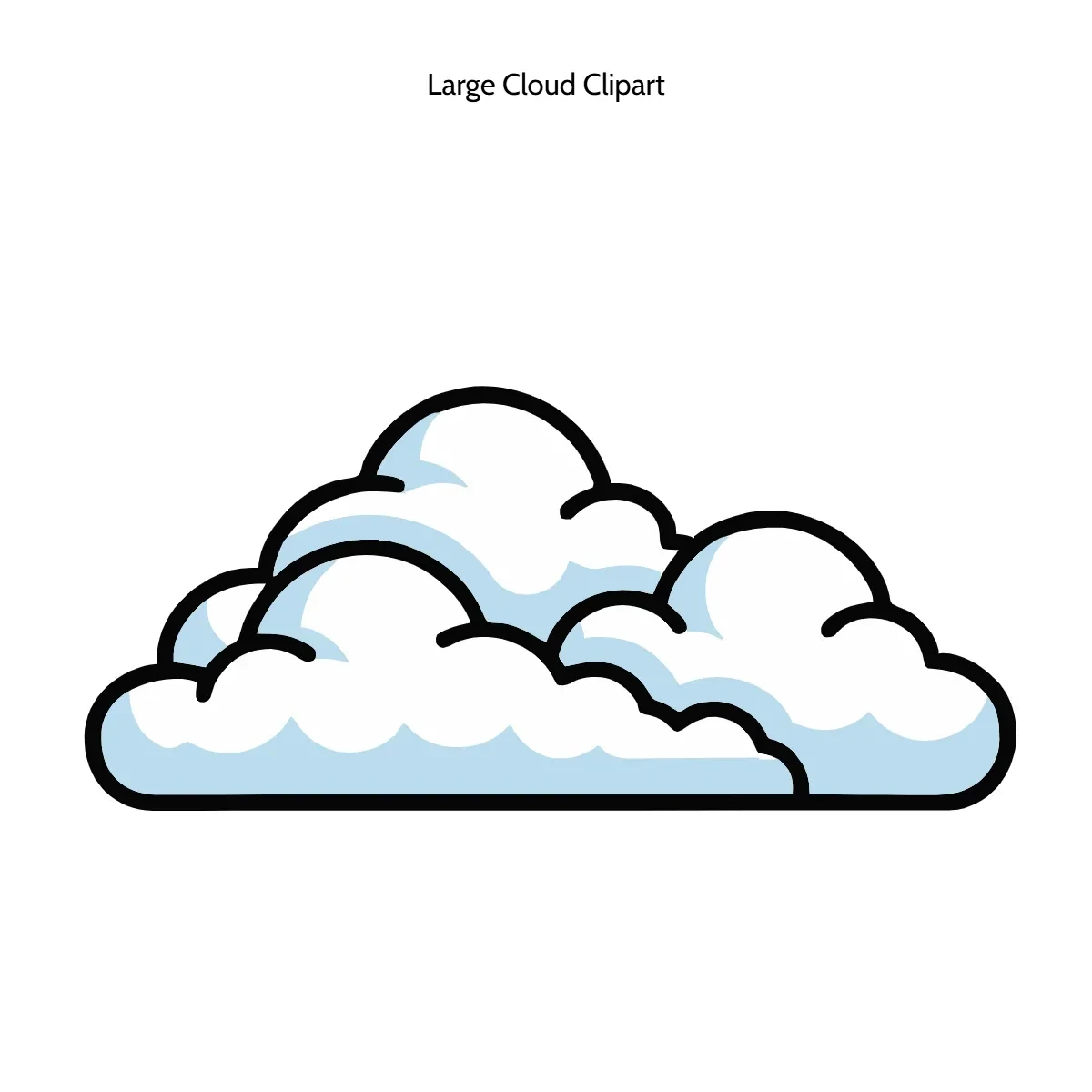 Free Large Cloud Clipart Template to Edit Online