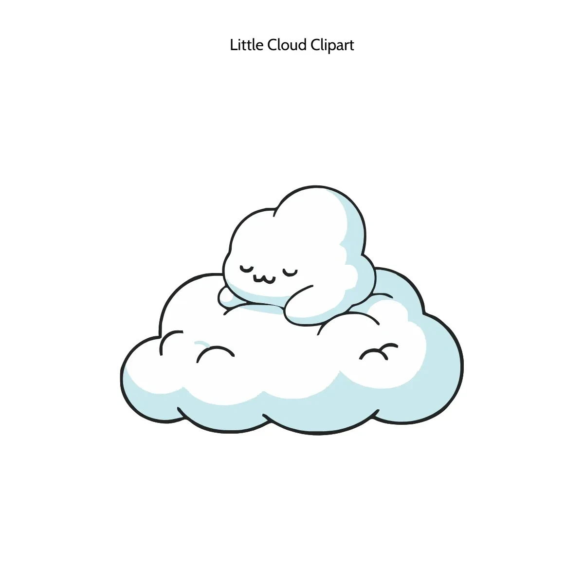 Free Little Cloud Clipart Template to Edit Online