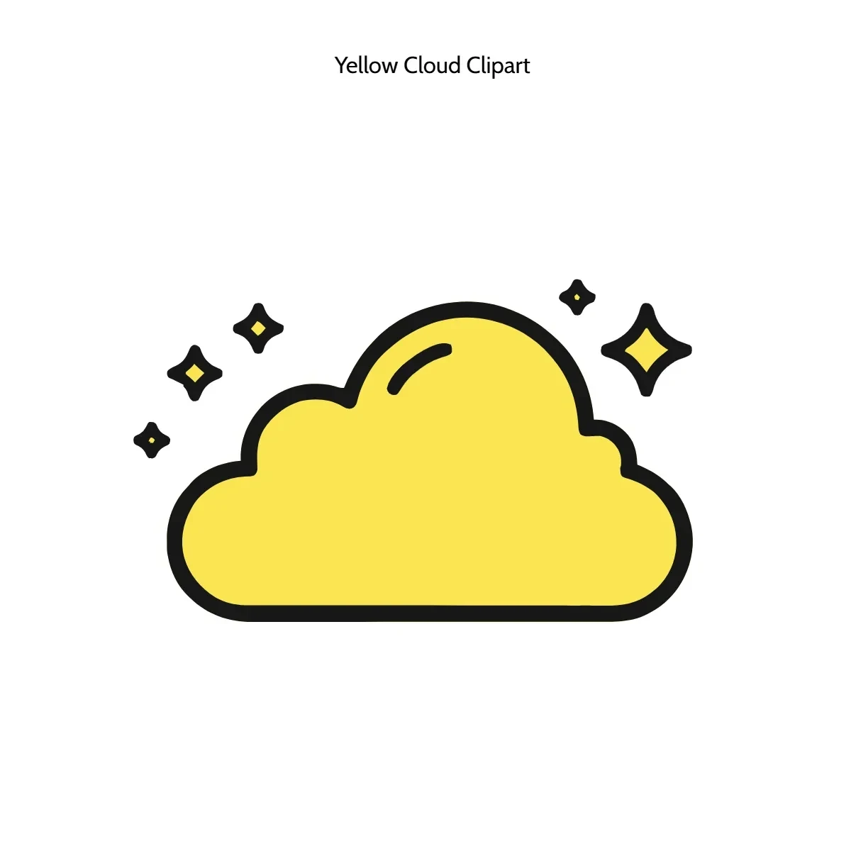 Free Yellow Cloud Clipart Template to Edit Online