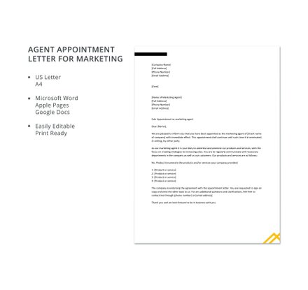 Appointment Letter Format In Microsoft Word, Apple Pages, Google Docs 