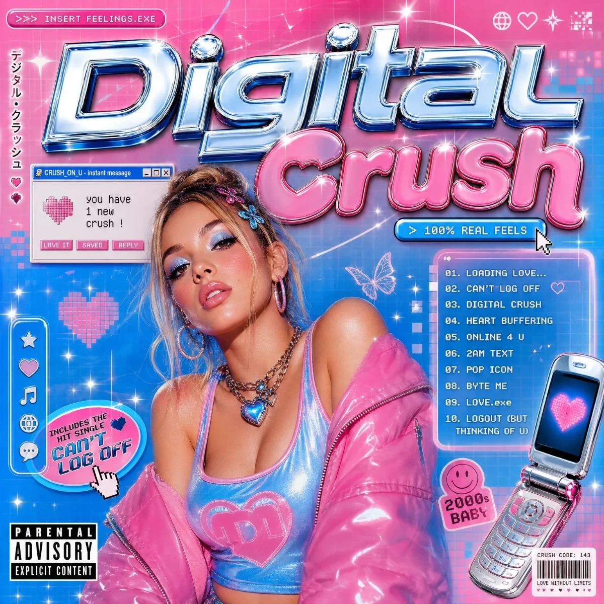 Free Y2K Pop Album Cover Template to Edit Online