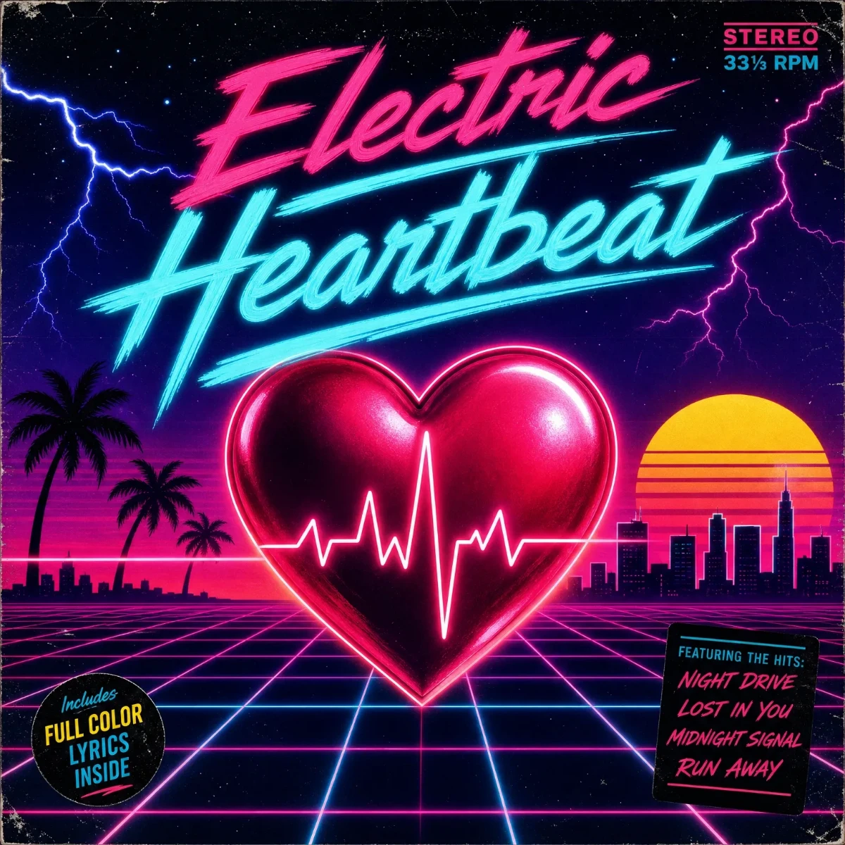 Free Iconic 80s Album Cover Template to Edit Online