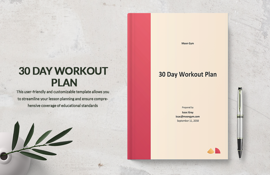 30 Day Workout Plan Template