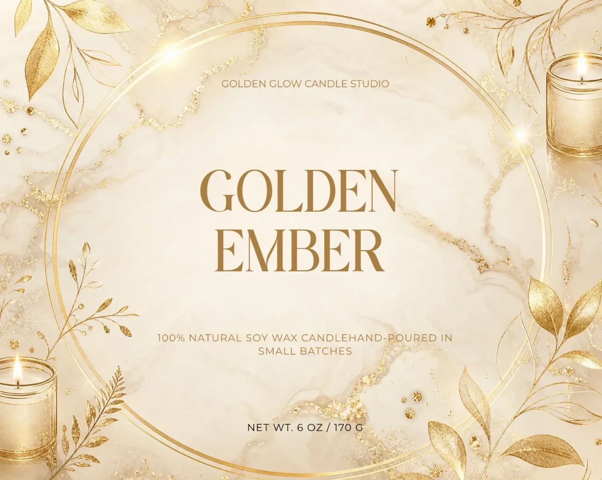 Free Luxury Gold Foil Candle Label Template to Edit Online Free Luxury Gold Foil Candle Label Template to Edit Online