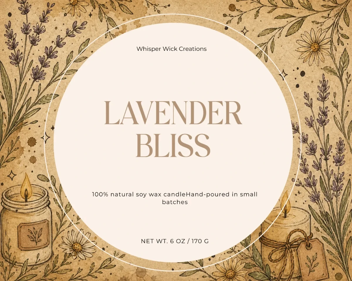Free Rustic Handmade Candle Label Template to Edit Online Free Rustic Handmade Candle Label Template to Edit Online
