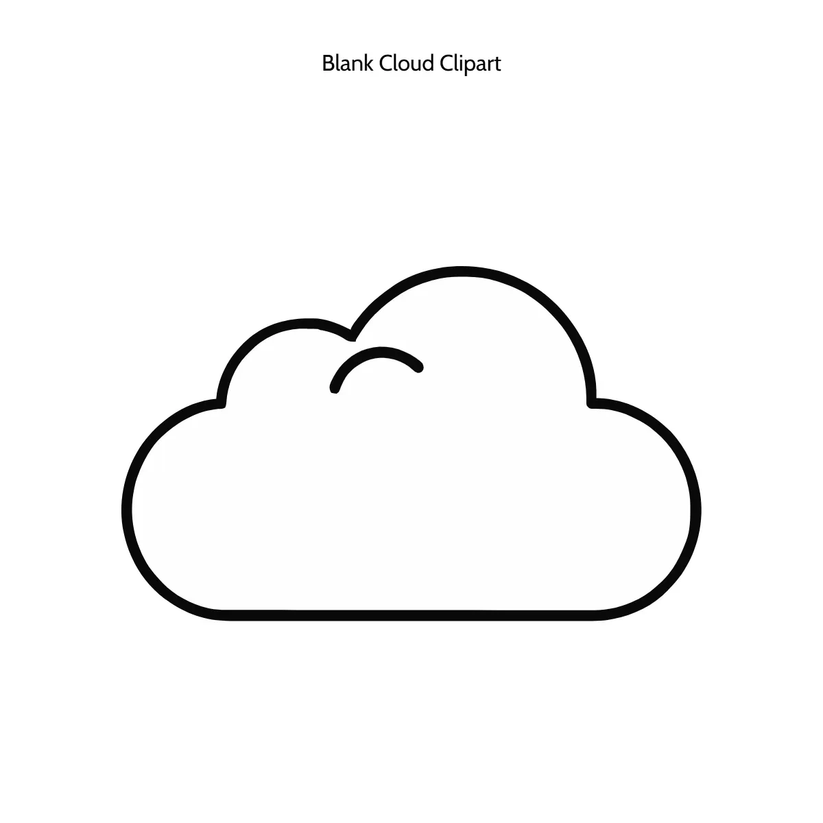 Free Blank Cloud Clipart Template to Edit Online