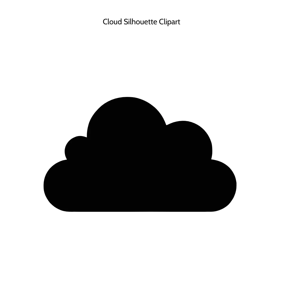 Free Cloud Silhouette Clipart Template to Edit Online