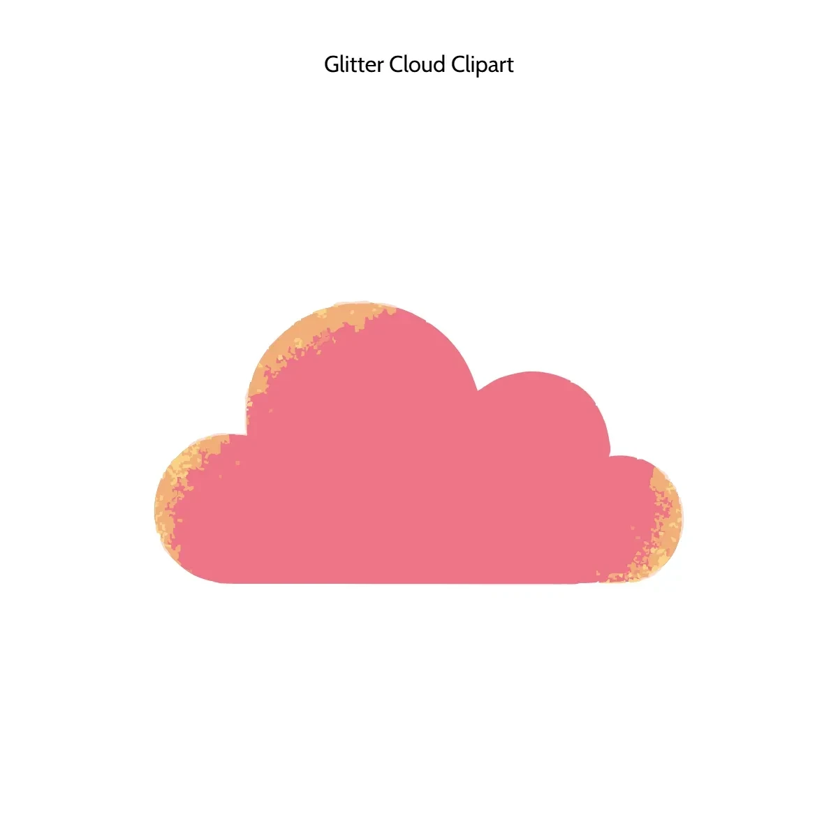 Free Glitter Cloud Clipart Template to Edit Online