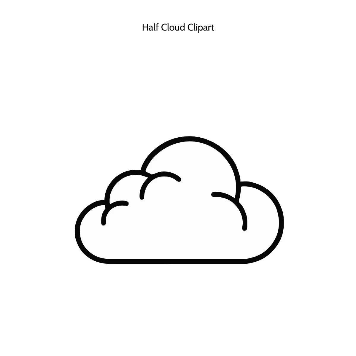 Free Half Cloud Clipart Template to Edit Online