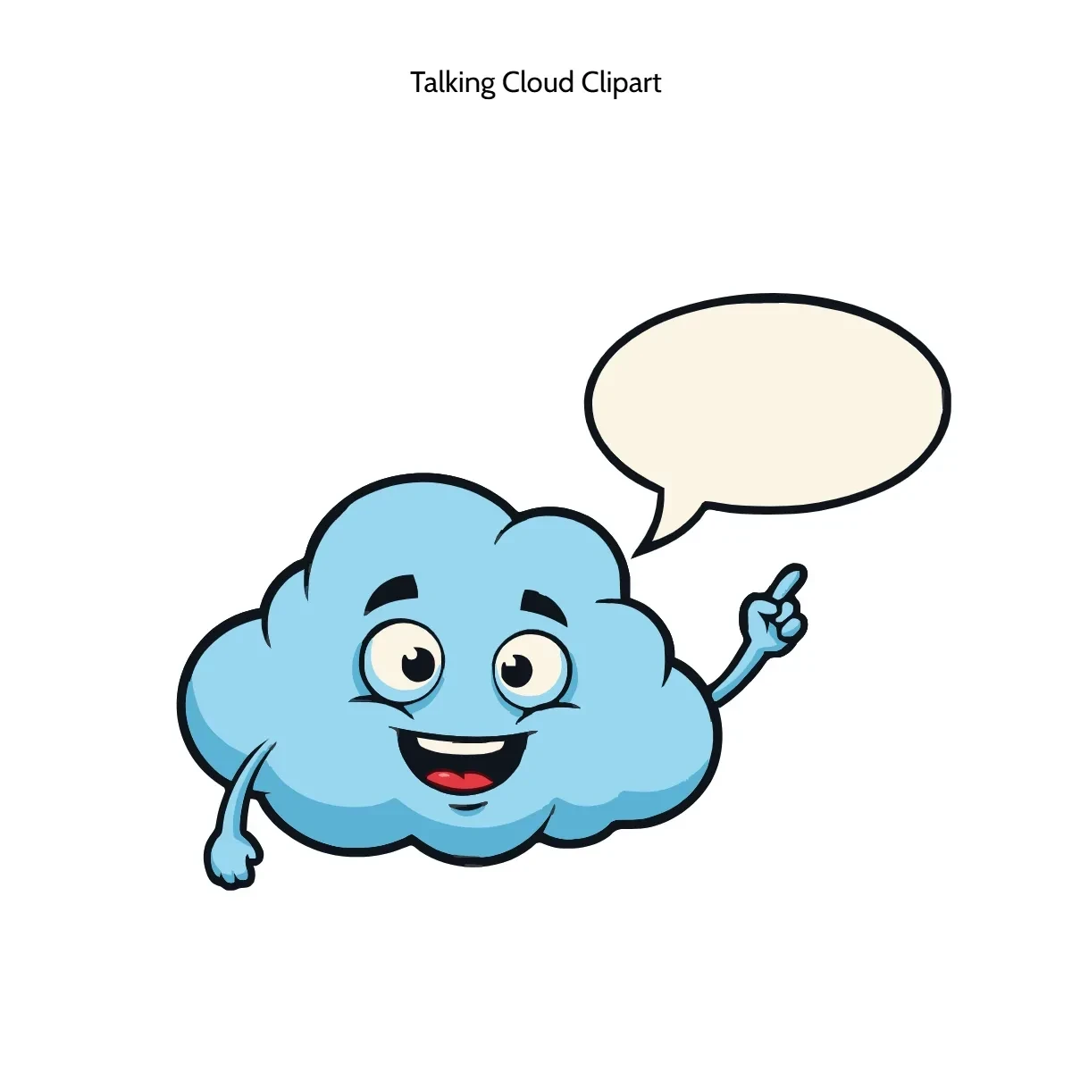 Free Talking Cloud Clipart Template to Edit Online