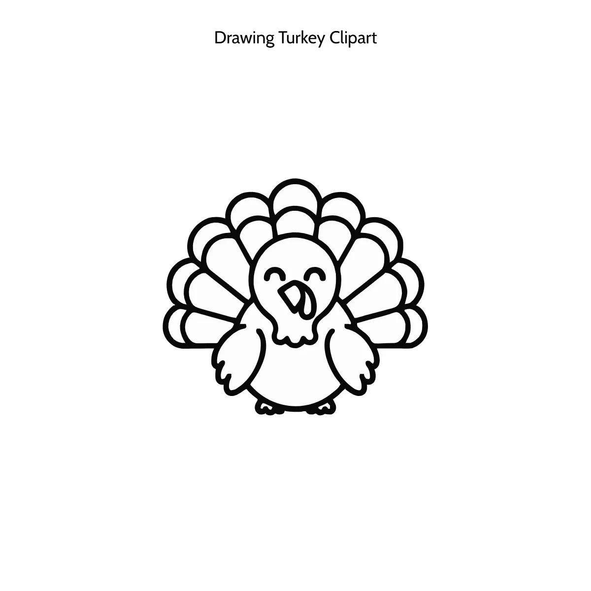 Free Drawing Turkey Clipart Template to Edit Online