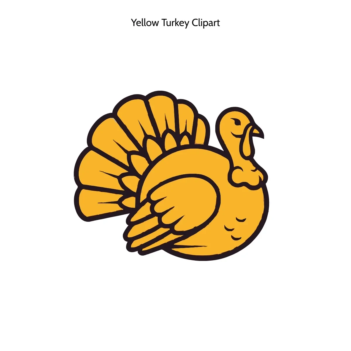 Free Yellow Turkey Clipart Template to Edit Online