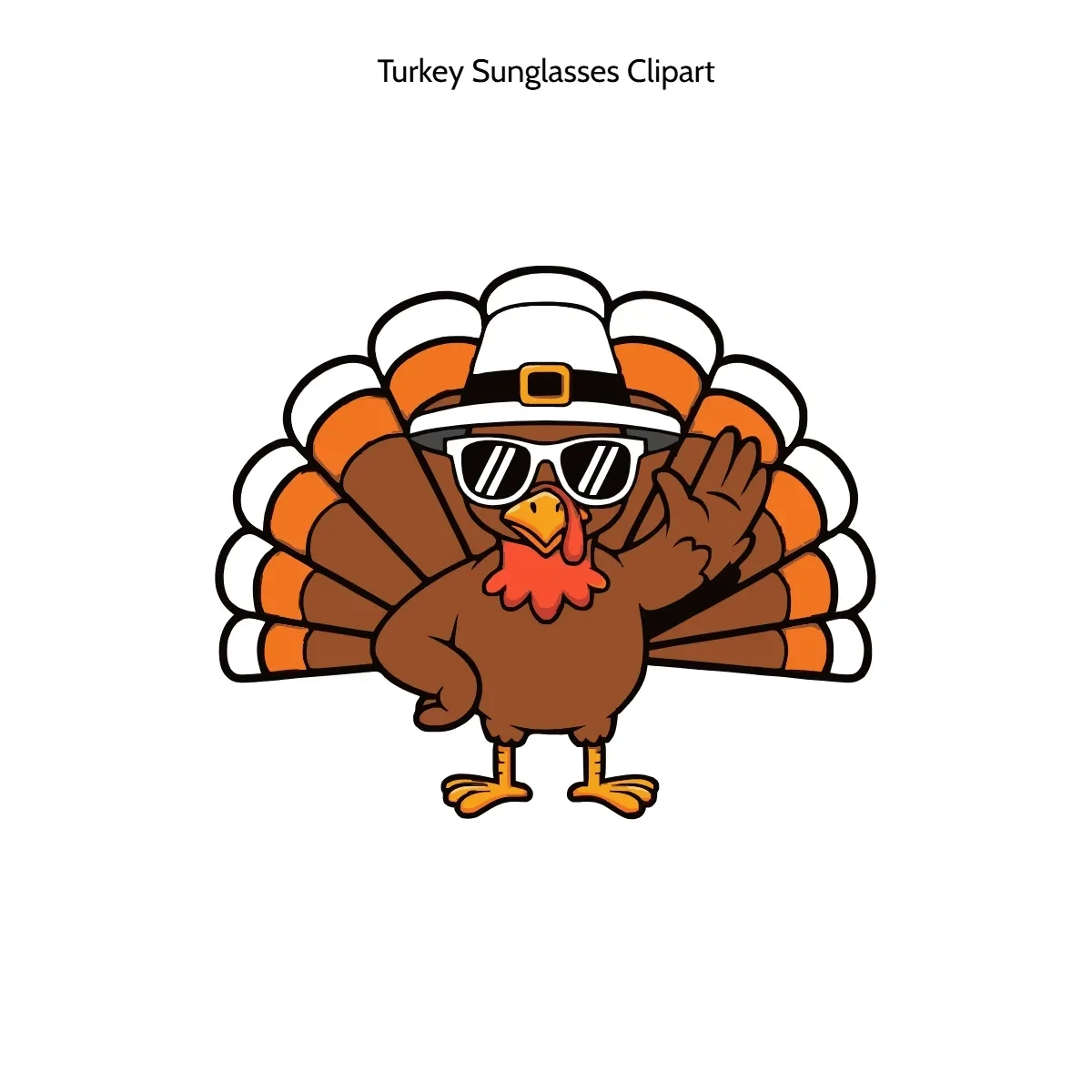 Free Turkey Sunglasses Clipart Template to Edit Online