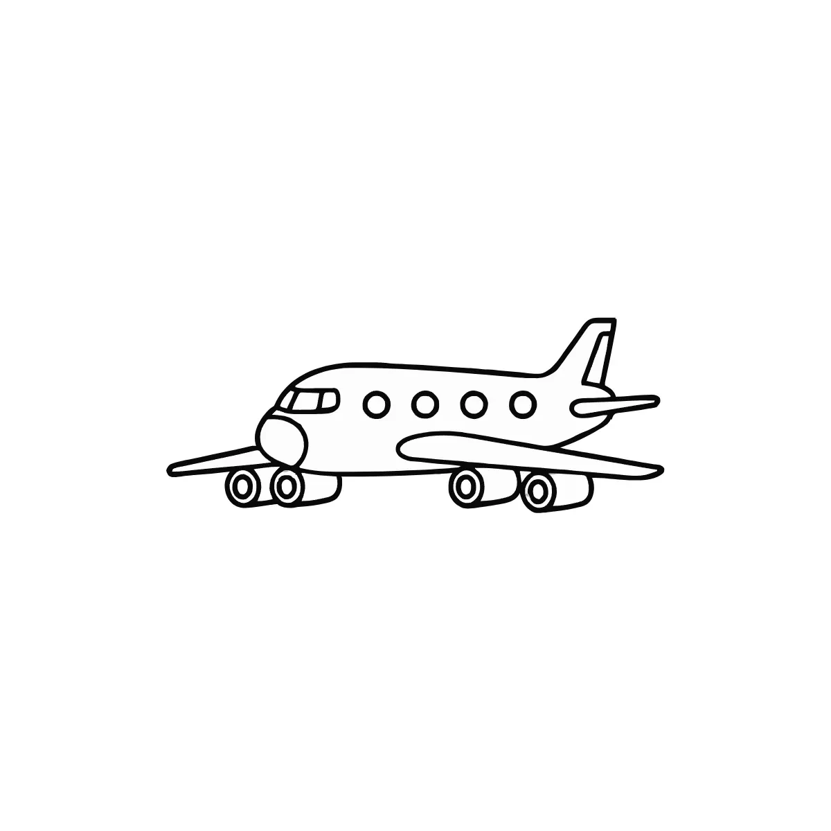 Free Airplane Outline Drawing Template to Edit Online