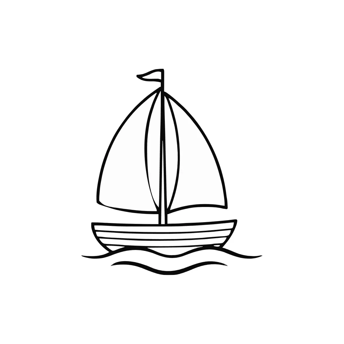 Free Boat Outline Drawing Template to Edit Online