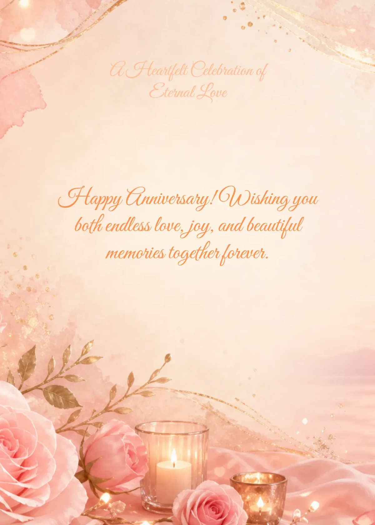 Free Sweet Anniversary Wishes Template to Edit Online