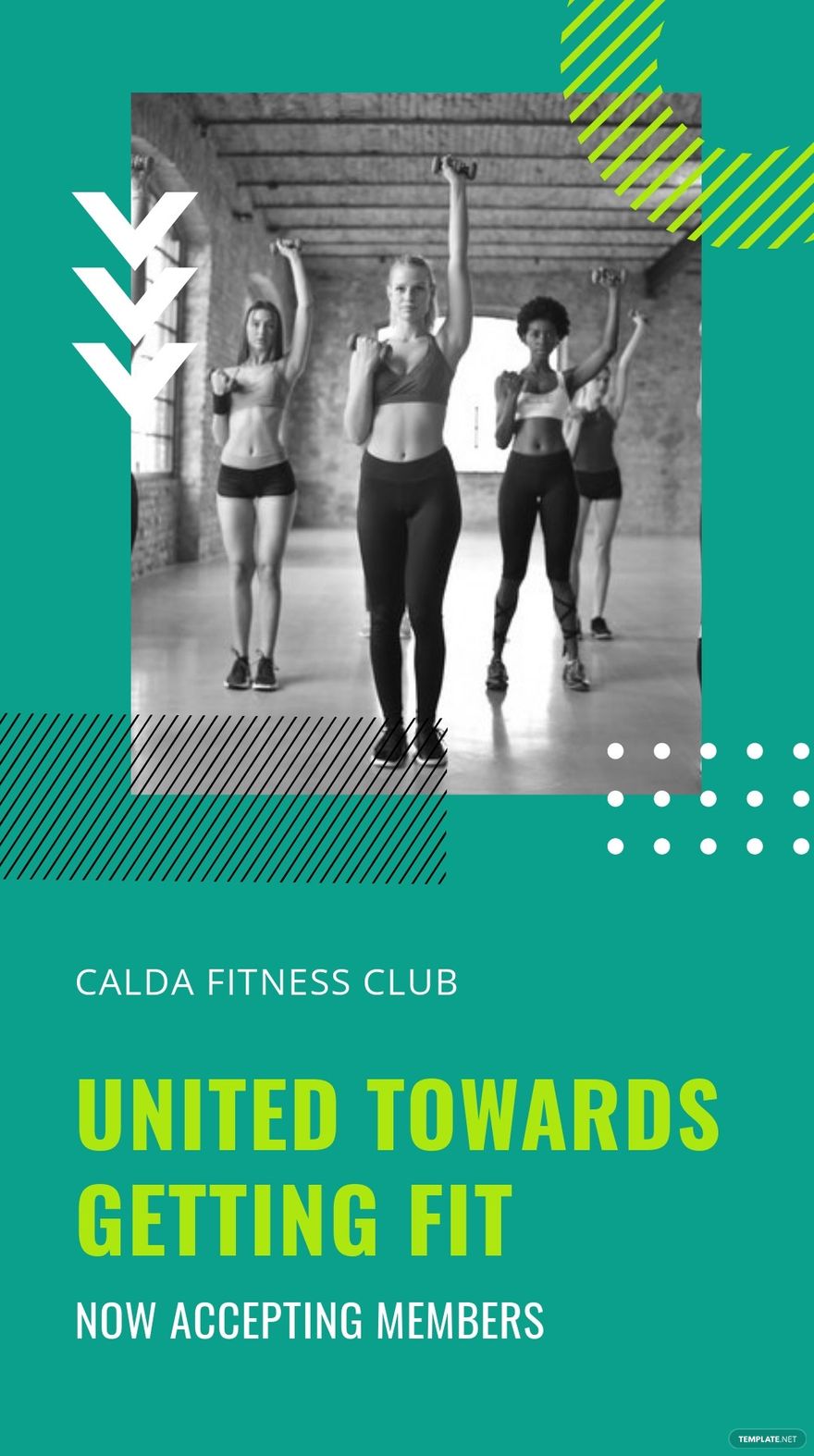 Fitness Club Whatsapp Post Template