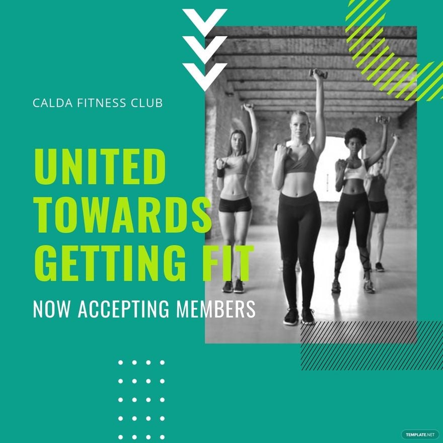 Fitness Club Linkedin Post Template