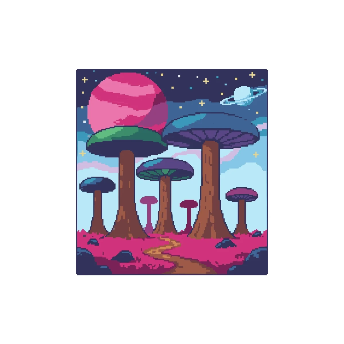 Free Fantasy Pixel Art Template to Edit Online