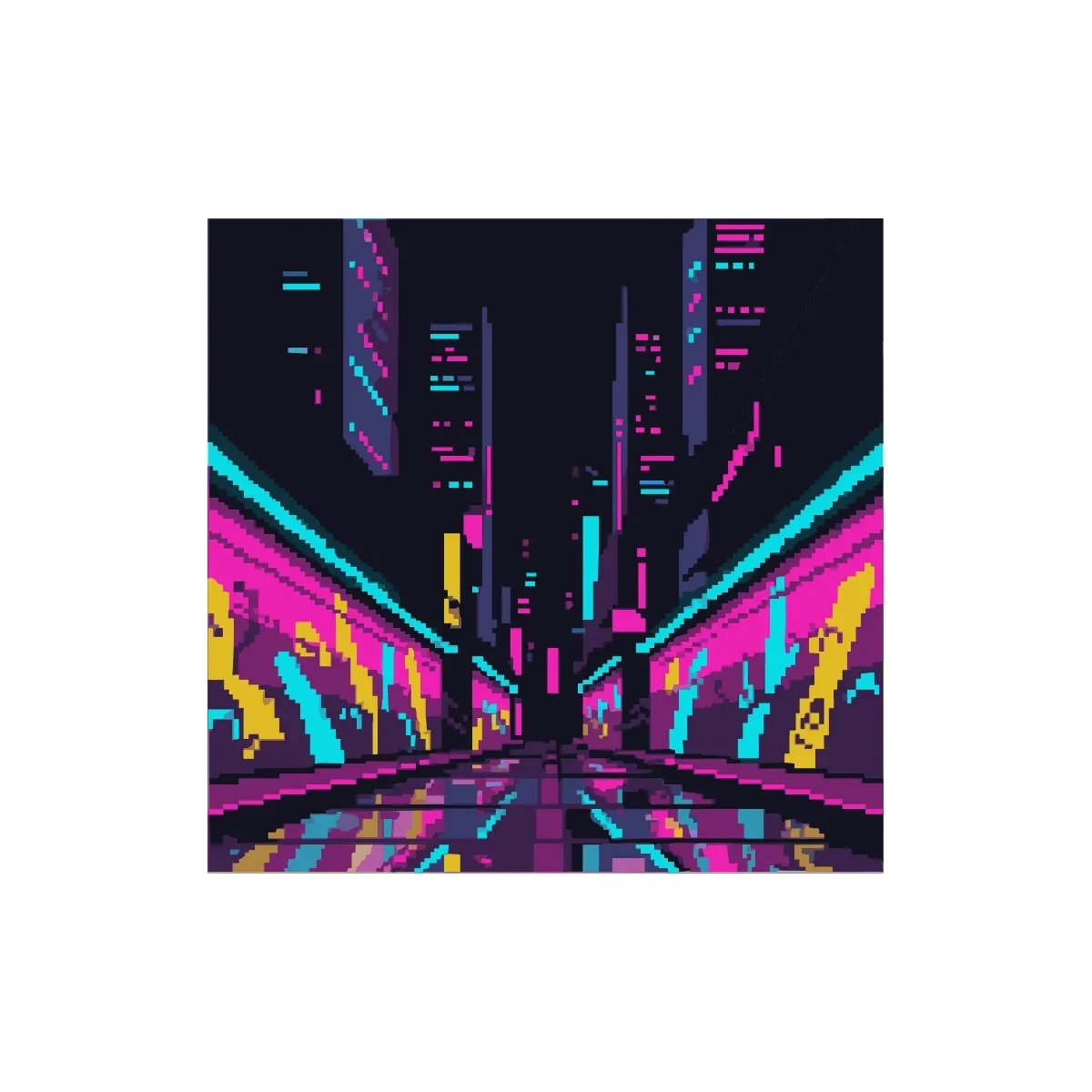 Free Cyberpunk Pixel Art Template to Edit Online