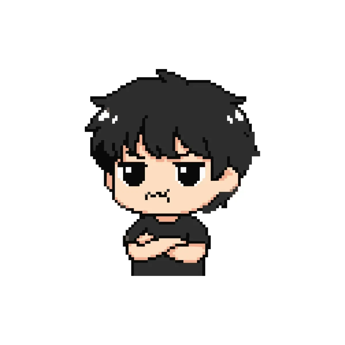 Free Twitch Emote Pixel Art Template to Edit Online