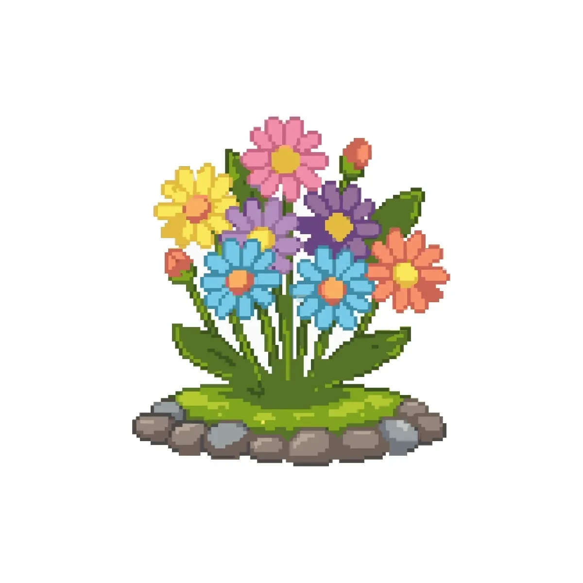 Free Flower Pixel Art Template to Edit Online Free Flower Pixel Art Template to Edit Online