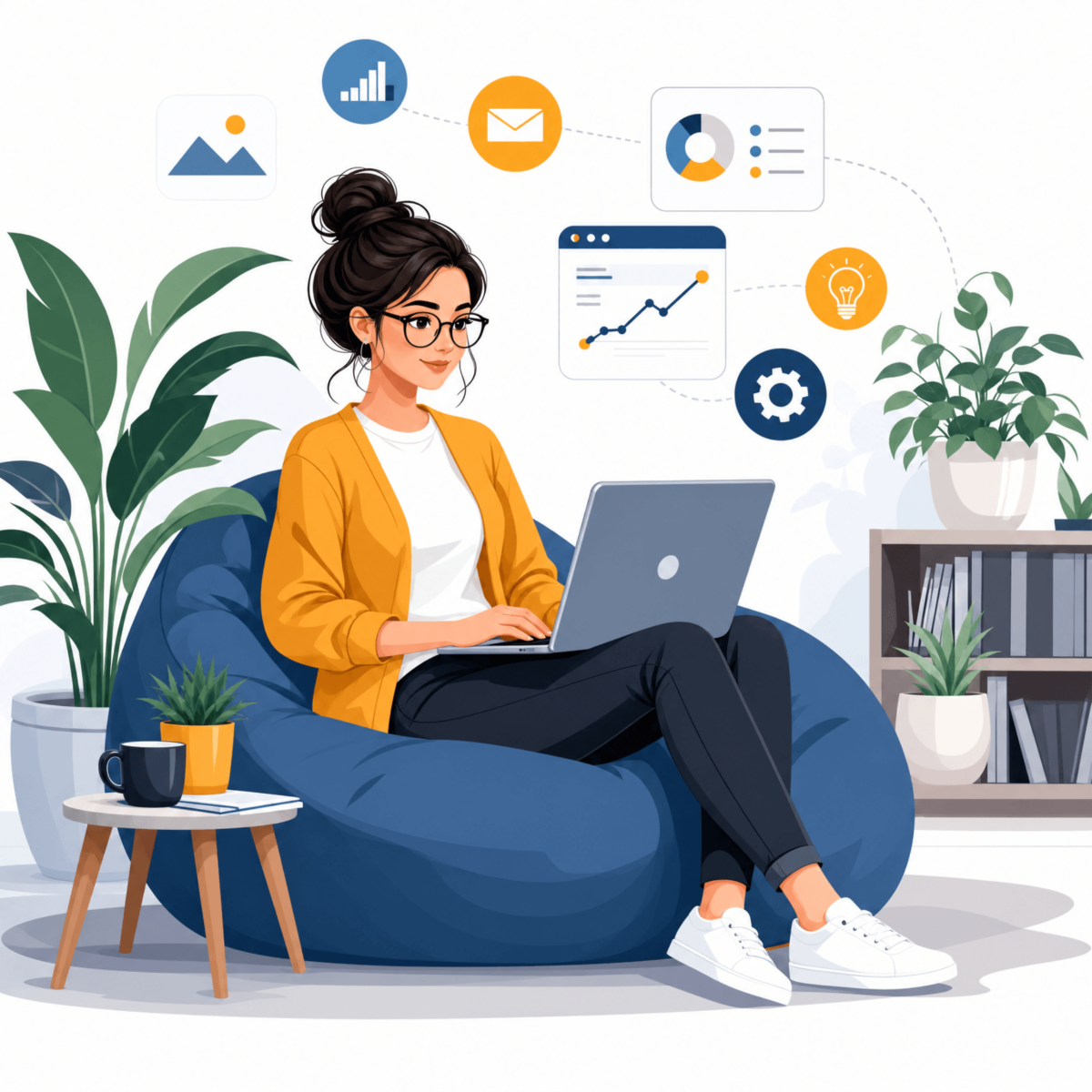Free Modern Flat Illustration Template to Edit Online
