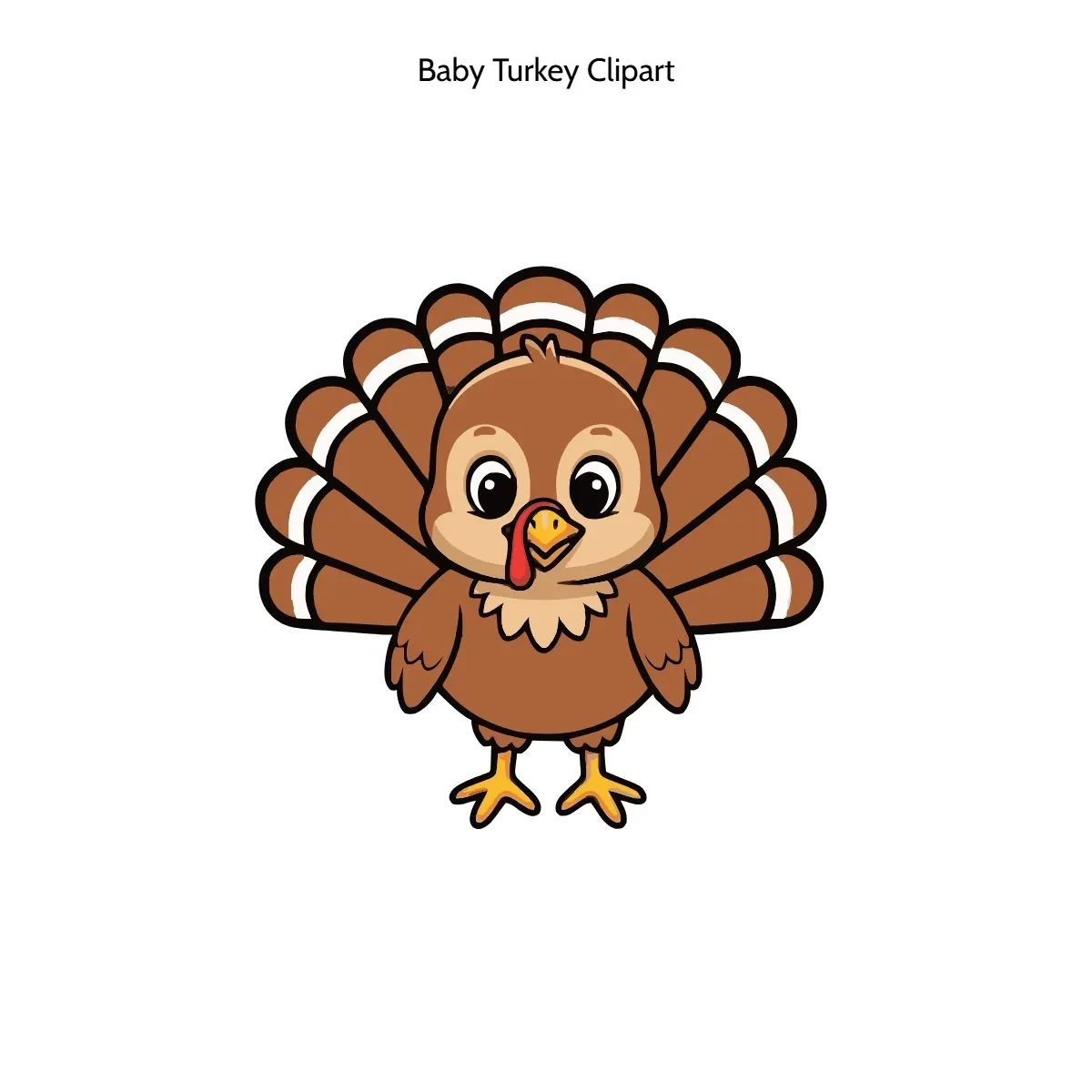 Free Baby Turkey Clipart Template to Edit Online