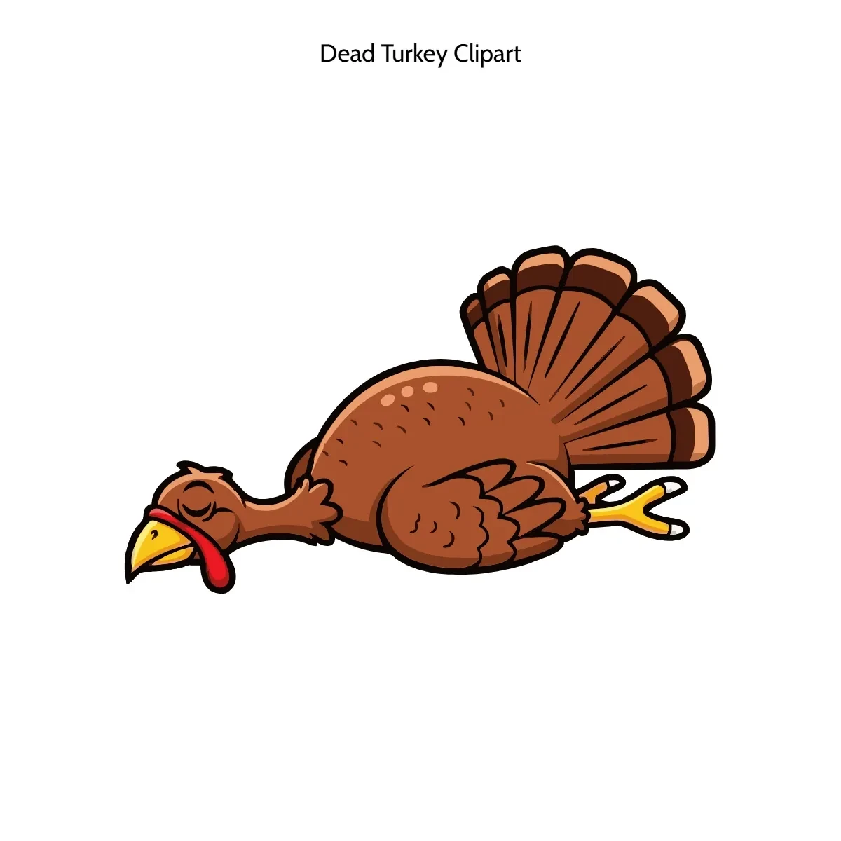 Free Dead Turkey Clipart Template to Edit Online