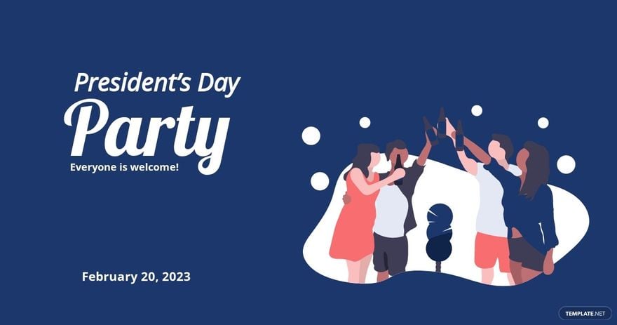 Free Presidents Day Party Facebook Post Template