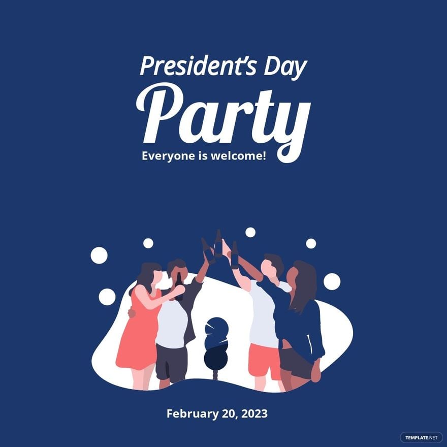 Presidents Day Party Instagram Post Template