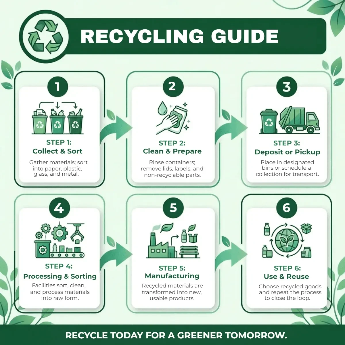 Free Recycle Infographic Template to Edit Online