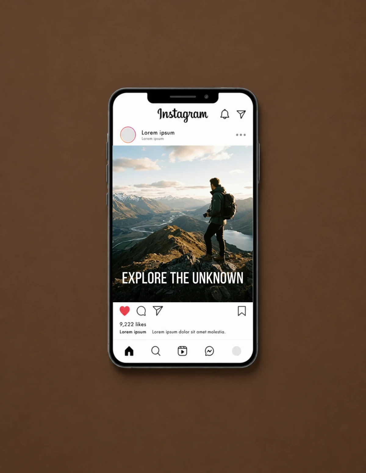 Free Instagram Post Mockup Template to Edit Online