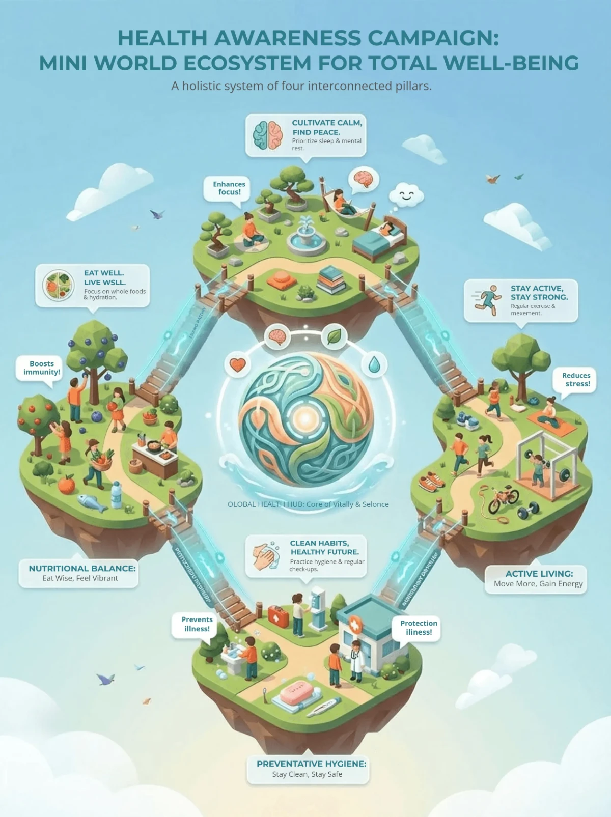 Free Health Awareness Campaign Infographic Template to Edit Online
