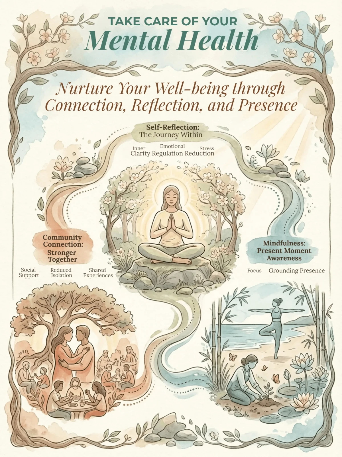 Free Mental Health Awareness Infographic Template to Edit Online